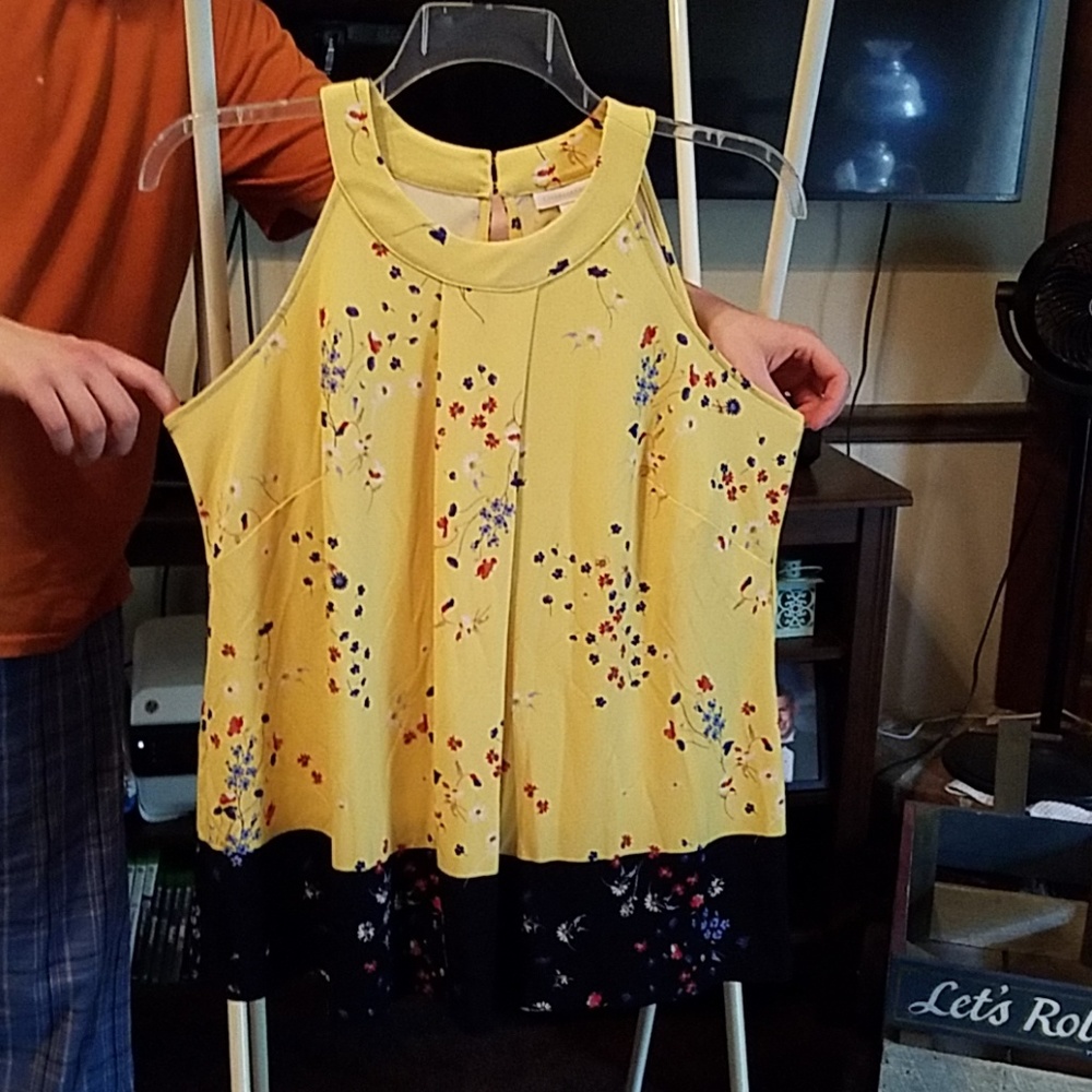 Charter Club floral sleeveless top